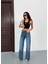 N74 Wide Leg Mavi Kadın Jean 4