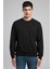 Noahes Erkek O Yaka Sweatshirt Siyah 1