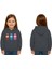 Unisex Baskılı Çocuk Swaetshirt Labubu Baskılı Kapüşonlu 3 Iplik Şardonlu 1