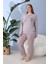 %100 Pamuklu Mevsimlik Kumaş Büyük Beden Kadın Pijama Takımı 30101 2