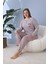 %100 Pamuklu Mevsimlik Kumaş Büyük Beden Kadın Pijama Takımı 30101 3
