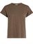 Slub Mdrn C-Nk Ss T-Shırt Kadın Kahverengi T-Shirt - WW0WW45747 1