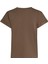 Slub Mdrn C-Nk Ss T-Shırt Kadın Kahverengi T-Shirt - WW0WW45747 2