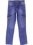 Erkek Çocuk Likralı Kargo Cepli Esnek Belli Jean Pantolon 13-17 Yaş 12366 1
