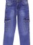 Erkek Çocuk Likralı Kargo Cepli Esnek Belli Jean Pantolon 13-17 Yaş 12366 2
