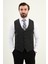 Düz Slim Fit Klasik Cep Detaylı Erkek Yelek 1