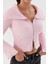Yumuşak Dokulu Bluz Hırka Pembe 2