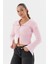Yumuşak Dokulu Bluz Hırka Pembe 3