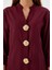 Tasarım Düğmeli Tunik Gömlek Bordo 2
