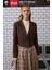 Crop Blazer Ceket Acı Kahve 9