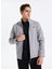Cn 10901 Bast Softshell Gri Regular Fit Düz Erkek Zip Ceket 1