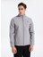 Cn 10901 Bast Softshell Gri Regular Fit Düz Erkek Zip Ceket 3