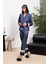 Saten Kadın Pijama Takımı - 1320 Lacivert 1