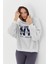 Kapüşonlu Oversize Sweatshirt Grı 2