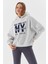 Kapüşonlu Oversize Sweatshirt Grı 4