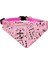 Üçgen Şeklinde, Ayarlanabilir Kedi ve Köpek Boyun Bandanası Pembe Renk 2