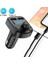 Twotwo Araç Fm Transmitter Type-C Bluetooth Araç Kiti USB Mp3 Sdkart Çakmaklık Oto Müzik Çalar Cn 2