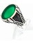 Yeşil Doğal Taşlı 925 Ayar Gümüş Erkek Yüzük – Modern ve Zarif Tasarım 4