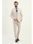 Dokulu Slim Fit Mono Yaka Erkek Takım Elbise 3