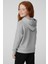 Unisex Çocuk Basic Pamuklu Kapüşonlu Sweatshirt - Gri 4