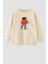 Kız Çocuk Baskılı 3 Iplik Kumaş Pamuklu Sweatshirt 1