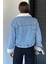 Kadın Içi Peluş Jean Kot Ceket P-00018967 4