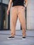 Erkek Keten Cepli Çıma Dikişli Jogger Buggy Pantalon Rahat Kalıp - Kahverengi 3