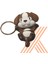 Hareketli Eklemli Köpek Anahtarlık & Charm Kahverengi 5cm 2
