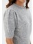 Kısa Balon Kol Triko Bluz Grı 2