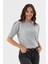 Kısa Balon Kol Triko Bluz Grı 3