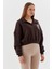 Polo Yaka Şardonlu Sweatshirt Kahve 4