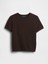 Kadın Kahverengi Cashsoft Stretch Baby T-Shirt 2