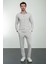 Düz Bej Slim Fit Çıtçıtlı Erkek Gömlek Pantolon Takım 1