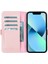 Apple iPhone 13 Pro Max Uyumlu Deri Cüzdanlı Kılıf Toz Pembe 1