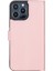 Apple iPhone 13 Pro Max Uyumlu Deri Cüzdanlı Kılıf Toz Pembe 3