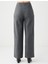 Antrasit Melanj Rahat Kesim Yumuşak Dokulu Bol Paça Örme Pantolon 5