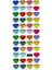Sticker Kabartmalı Sticker Defter Planlayıcı Etiket (CB524) 16X7 Cm- Renkli Kalpler 1