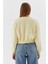 Baskılı Crop Sweatshirt Sarı 5