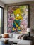 Graffiti Bart Art %100 El Yapımı Hediyelik Dekoratif Kanvas Tablo 40*60 1