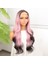 Siyah Pembe Ombre Fiber Sentetik Tül Peruk 3