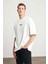 Unisex Baskılı Oversize T-Shirt - Beyaz 4