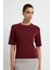 Yakası Taş Detaylı Triko Kazak Bordo 13943006002 1