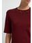 Yakası Taş Detaylı Triko Kazak Bordo 13943006002 2
