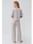 Kısa Kollu Esnek Viskoz Pijama Takım 18215 2