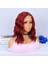 Kızıl Fiber Sentetik Tül Peruk 2