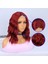 Kızıl Fiber Sentetik Tül Peruk 4