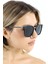 Kadın Oval Siyah UV400 Güneş Gözlüğü Gold Sap WP25-28 C2 2