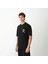 Unisex Bisiklet Yaka Baskılı Oversize T-Shirt - Siyah 2