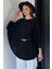 Kadın Kemerli Triko Panço P-00018998 1