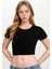 Kadın Giyim Pamuklu - Elastan Yarım Kol Bisiklet Yaka Crop LL.01.ILK.110 1